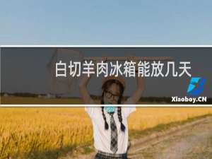白切羊肉冰箱能放几天