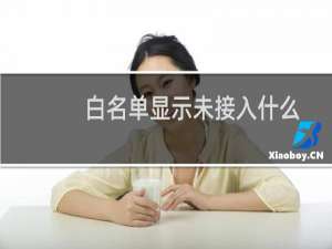 白名单显示未接入什么意思
