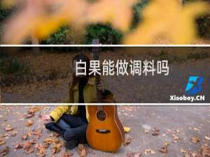 白果能做调料吗
