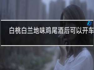 白桃白兰地味鸡尾酒后可以开车吗