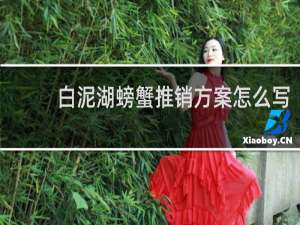 白泥湖螃蟹推销方案怎么写