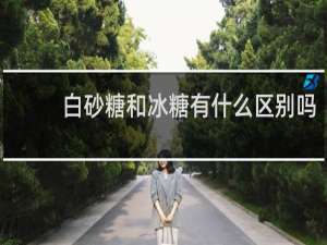 白砂糖和冰糖有什么区别吗
