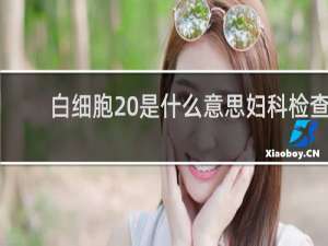 白细胞 是什么意思妇科检查