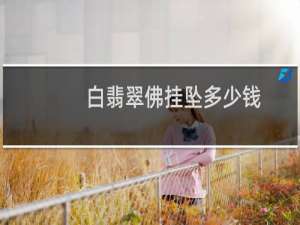 白翡翠佛挂坠多少钱
