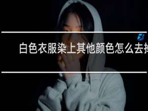 白色衣服染上其他颜色怎么去掉