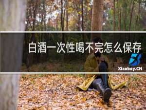 白酒一次性喝不完怎么保存