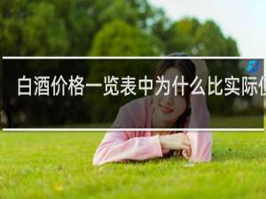 白酒价格一览表中为什么比实际便宜
