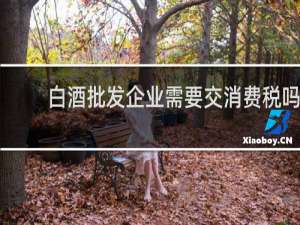 白酒批发企业需要交消费税吗