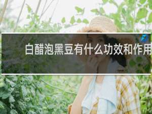 白醋泡黑豆有什么功效和作用