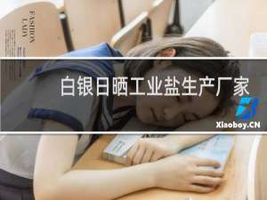 白银日晒工业盐生产厂家