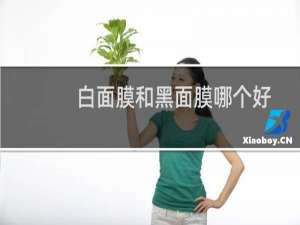 白面膜和黑面膜哪个好