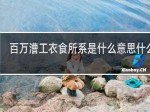 百万漕工衣食所系是什么意思什么梗