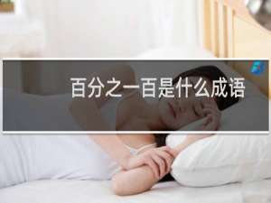 百分之一百是什么成语（百分之一百是多少）