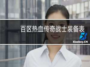 百区热血传奇战士装备表