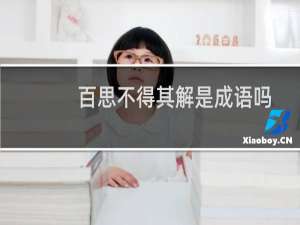 百思不得其解是成语吗