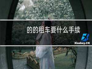 的的租车要什么手续