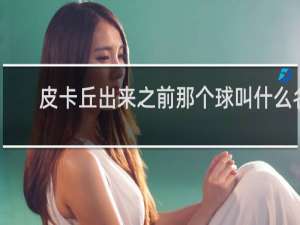皮卡丘出来之前那个球叫什么名