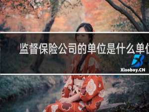 监督保险公司的单位是什么单位
