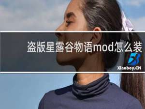 盗版星露谷物语mod怎么装