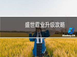 盛世霸业升级攻略