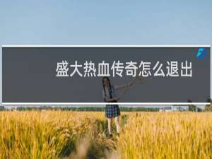 盛大热血传奇怎么退出