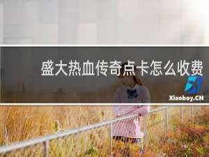 盛大热血传奇点卡怎么收费