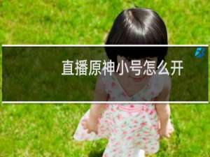 直播原神小号怎么开
