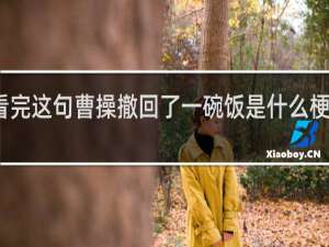 看完这句曹操撤回了一碗饭是什么梗什么梗