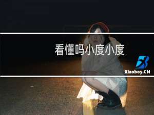 看懂吗小度小度