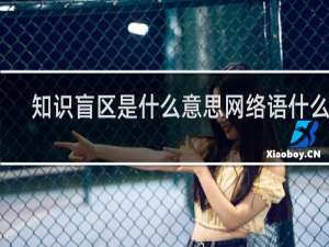 知识盲区是什么意思网络语什么梗