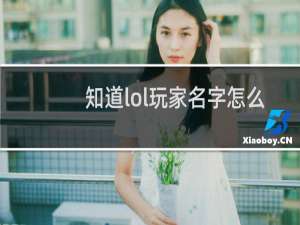 知道lol玩家名字怎么查qq