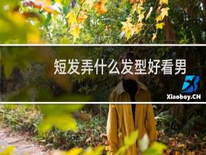 短发弄什么发型好看男
