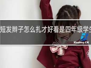 短发辫子怎么扎才好看是四年级学生扎的