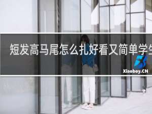 短发高马尾怎么扎好看又简单学生女
