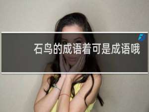 石鸟的成语着可是成语哦