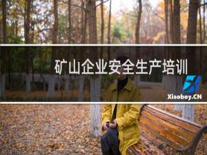 矿山企业安全生产培训