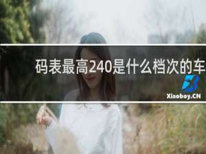 码表最高240是什么档次的车