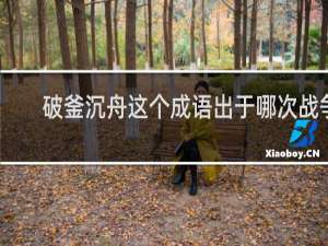 破釜沉舟这个成语出于哪次战争