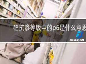 砼抗渗等级中的p6是什么意思