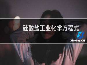 硅酸盐工业化学方程式
