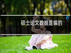 硕士论文数据是编的