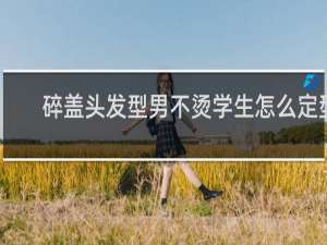 碎盖头发型男不烫学生怎么定型