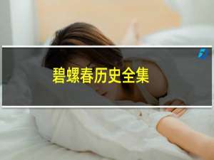 碧螺春历史全集