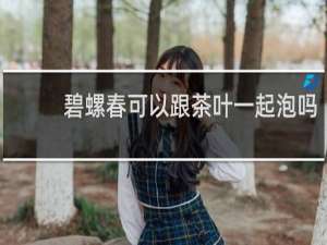 碧螺春可以跟茶叶一起泡吗