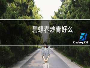 碧螺春炒青好么