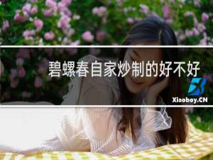 碧螺春自家炒制的好不好