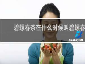 碧螺春茶在什么时候叫碧螺春