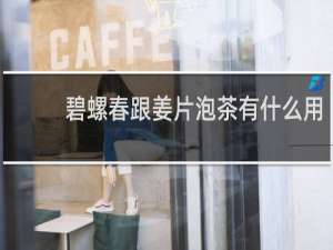 碧螺春跟姜片泡茶有什么用