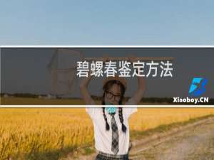 碧螺春鉴定方法