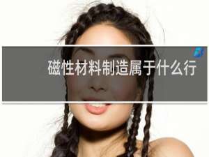 磁性材料制造属于什么行业